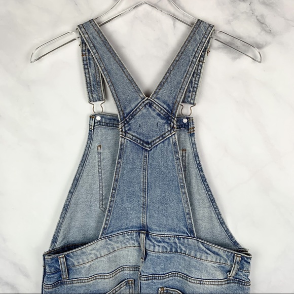 Wild Fable Distressed Hi-Rise Denim Jean Overalls - Picture 6 of 8
